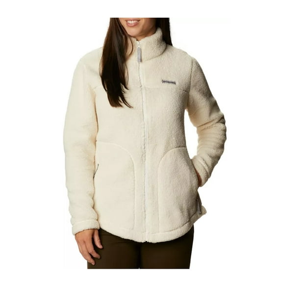 Columbia Women's West Bend Sherpa Full Zip Fleece Jacket, Chalk, X-Large