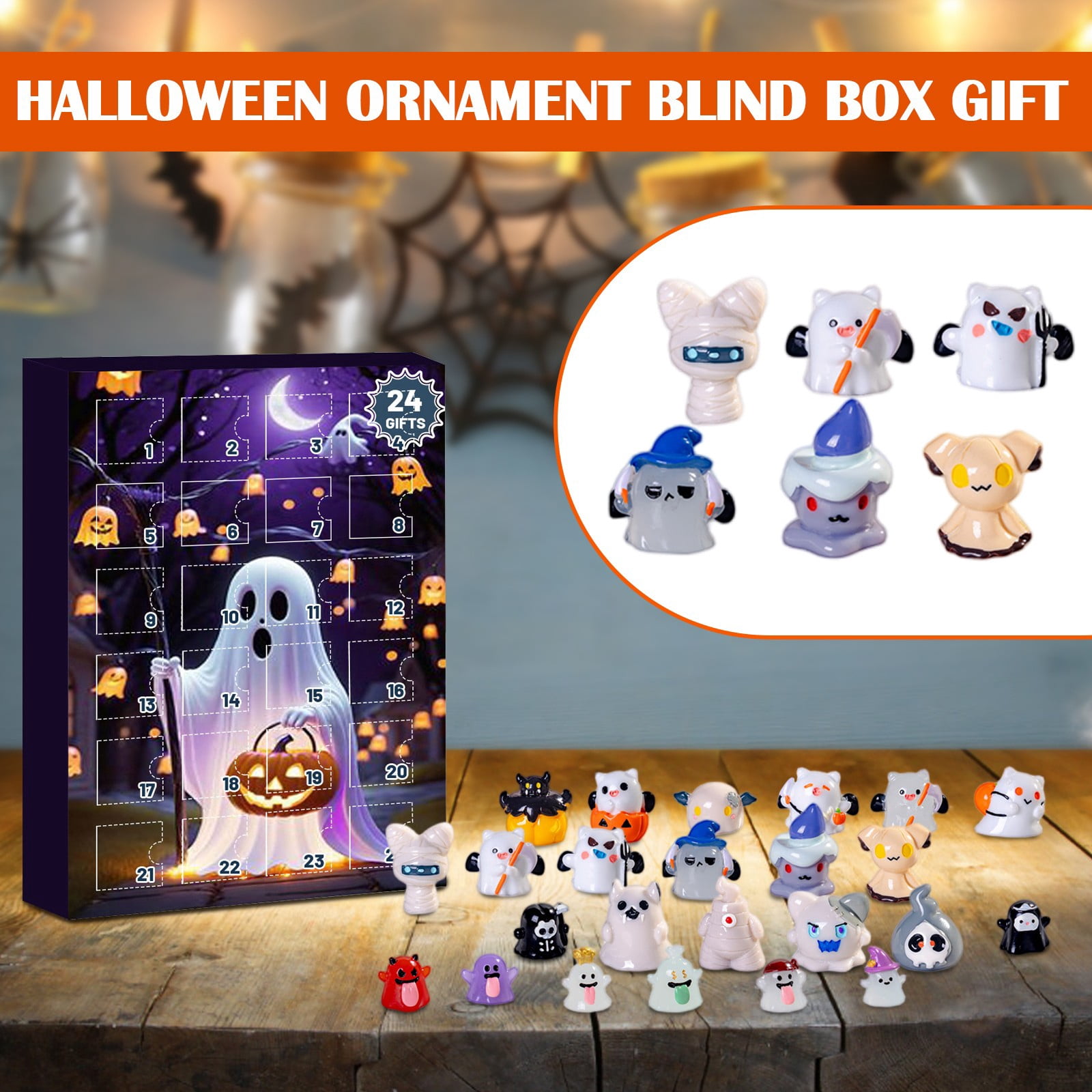 Calendrier De L’Avent Halloween 2025 – 24 Jours Avec 24 Figurines De Film D’horreur – Cadeau Pour Enfants, Collection De Poupées Effrayantes