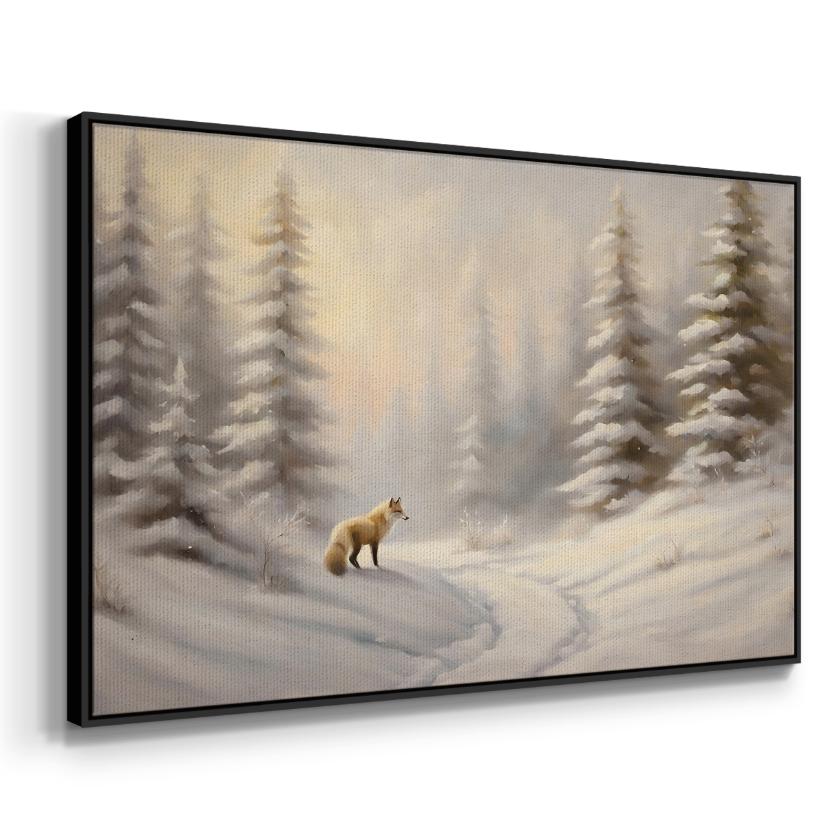 Vintage Landscape-CLXXV By Wexford Home Framed in Black Wood Gallery Wrapped Canvas 25 in. x 37 in.