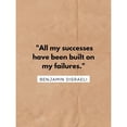 thumbnail image 3 of ArtsyQuotes 12x14 Black Modern Framed Museum Art Print Titled - Benjamin Disraeli Quote: All My Successes, 3 of 5