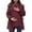 Red, variant on Hooded Coat for Women Pregnant Womens Three in One Winter CoatTthick Quilted Warm Hooded Down Jacket with Pockets