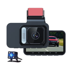 Kieccall 3-Inch 1080P FHD Lentille haute définition Dash Cam - Enregistrement avant/arrière & Caméra inverse, Synchronisation de téléphone mobile pour un accès vidéo sans couture pendant la conduite/le stationnement