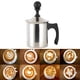 thumbnail image 4 of Vaporizador de leche con bomba de mano de acero inoxidable, jarra de espuma de café con leche y - 400ML 400 ml Baoblaze Espumador de leche manual, 4 of 8