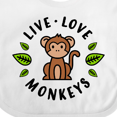 thumbnail image 4 of Inktastic Live Love Monkeys Boys or Girls Baby Bib, 4 of 4