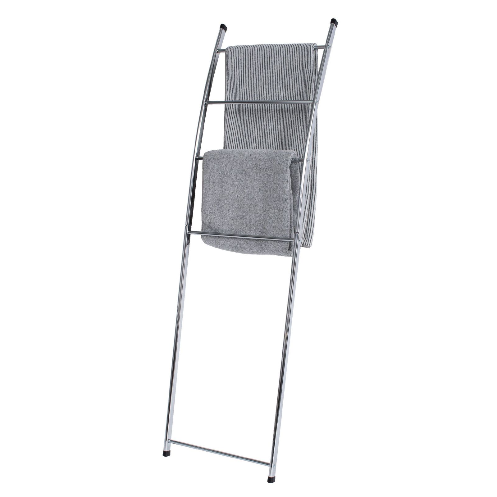 Wall Leaning Free Standing Towel Ladder Stand, Metal Blanket Ladder