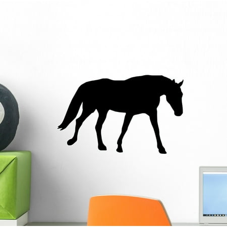 Wild Horses Peel - Horse Silhouette Wall Decal Sticker, Wallmonkeys Peel & Stick Vinyl Graphic (12 in W x 8 in H)
