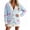 Blue, variant on Oversized Cardigan Sweater Women's Bow Print Button V Neck Long Sleeve Loose Knitted Autumn Fashion Jacket