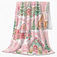 thumbnail image 2 of decorative motif Village Christmas Whimsical holiday cottage Print Festive, Festive Holiday Scene, Warm Flannel Blanket for Kitchen and Dining Room, Art Lovers Christmas Gift, Festive Home Decor, 2 of 9