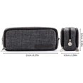 thumbnail image 3 of Angoo Pencil Case Big Capacity 3 Compartments Canvas Pencil Pouch For Girls School Students ,b, 3 of 5