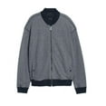 thumbnail image 7 of ATM Anthony Thomas Melillo BLUE French Terry Zip-Front Bomber Jacket, US Small, 7 of 7