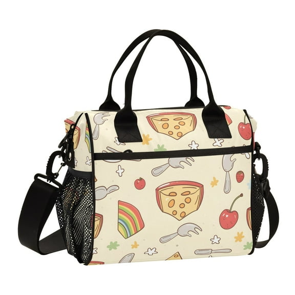 Teddy Bears Cherries Cheeses Cooler Bag Lunch Bag Soft Cooler Cooling Tote Insulated Lunch Box for Adult Men Women