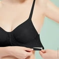 thumbnail image 5 of AINIYS Front Closure Thin Fabric Bralettes Soft Cup Bra Wireless Secure Fit Bra for Women Plus Size Bralette Breathable Everyday Bras Black 36/80, 5 of 6