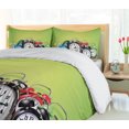 thumbnail image 5 of Ambesonne Nostalgic Duvet Cover Sets, Wooden Digital Clock, 2-King, Lime Green, 5 of 7