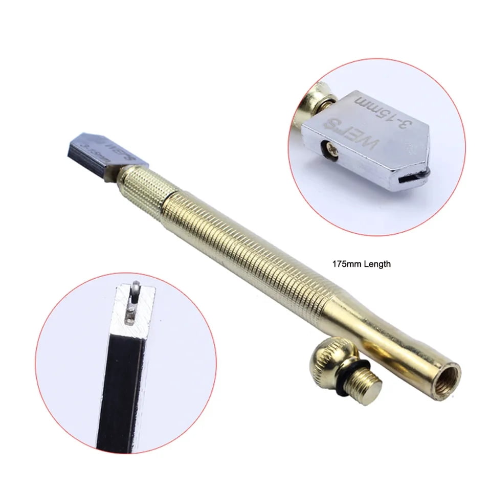 Circular Glass Cutter Carbide Tip Circle Arc Cutting Tool Set Adjustable Diameter Compass Type 40cm / 16-inch