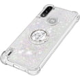 thumbnail image 6 of case for Motorola Moto E7 Power Case,Creativity Clear Quicksand Glitter Flowing Liquid Floating Soft TPU Case w/Stand Bling Diamond Sparkle Phone Cover for Motorola Moto E7 Power  Colorful, 6 of 14