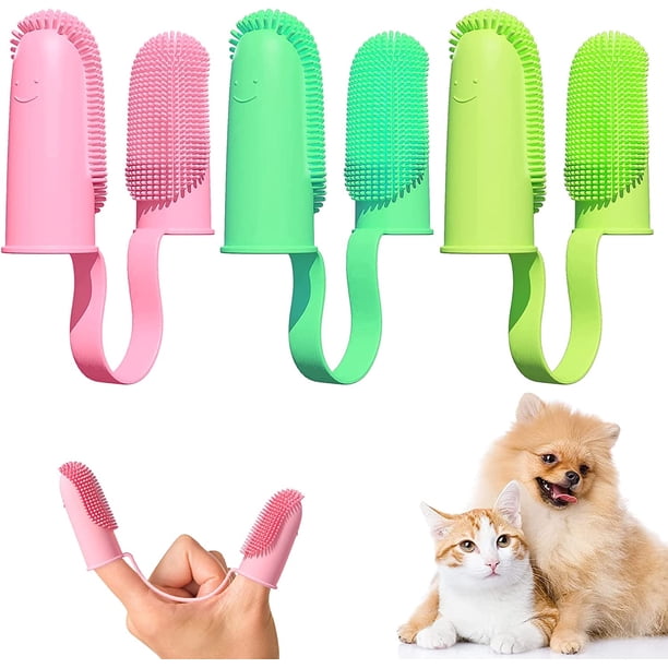 Cepillo de dientes para perros, cepillo de dientes de silicona para perros, cepillo de dientes para la limpieza de mascotas, cepillo de dientes de silicona para perros y gatos