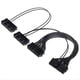 thumbnail image 1 of Cable Divisor de Fuente de Alimentación ATX de 24 Pines Macho, de 1 A 3 Puertos Hembra, para Computadora Portátil., 1 of 5