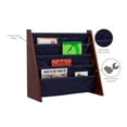 thumbnail image 3 of Wildkin Kids Canvas Sling Book Shelf for Boys and Girls, Wooden Design Features Four Shelves - Cherry w/ Blue, 3 of 3