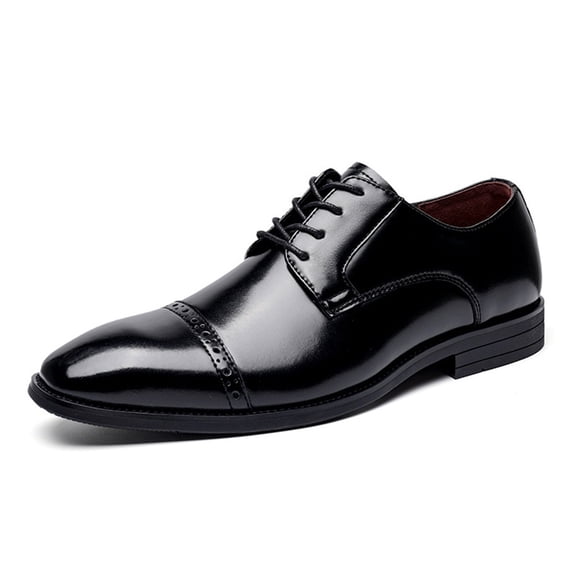 Men's Shoes Triple Joint Business British Men's Leather Shoes Men's Leather Casual Korean Derby Leather Shoes