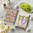 thumbnail image 6 of Pink Carrots Bunny Happy Easter Kitchen Towels Dish Towels, 18x26 Inch Spring Farmhouse Rabbit Decoration Hand Towels Set of 2, 6 of 6