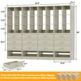 thumbnail image 4 of Homieasy 7.9 FT Modular Closet System with 12 Drawers & 24 Cube Storage, Small Walk-in Closet Organizer Unit for Closet, Bedroom, White Oak, 4 of 8