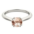 thumbnail image 3 of Aonejewelry 0.90 Carat Morganite Engagement Ring In 10k White Gold, 3 of 4