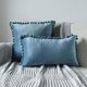 thumbnail image 1 of Nvzi Funda de almohada lumbar con terciopelo suave y sólido, decorativa para sofá, dormitorio, coche, 1 pieza (azul agua, 12 x 20 pulgadas), 1 of 1