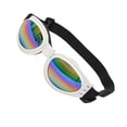 thumbnail image 2 of 1Pc Dog Sunglasses Eye Wear Protection Collapsible Pet Goggles UV Protection Goggles with Strap(White), 2 of 7