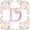 Pink White D, variant on Catabedysis Rustic Botanical Floral Zipper Twin Comforter Sets with Fitted Sheet and 2 Pillowcases,Pink Monogrammed P Design Zipper Bedding Set For Girls,Pink Reversible,4 Pieces