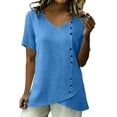 thumbnail image 6 of tarylea Workout Tops for Women Short Sleeve Crewneck Stretch Fitted Summer Athletic Running Hiking T-Shirt, 6 of 8