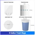 thumbnail image 3 of PLUHKN-Trash Bags 7 Gallon, 60 Count Kitchen Garbage Bags, with Strap Medium Trash Bags(White) With Drawstring Quickly Pack Garbage, Waste Basket Liners, 3 of 4