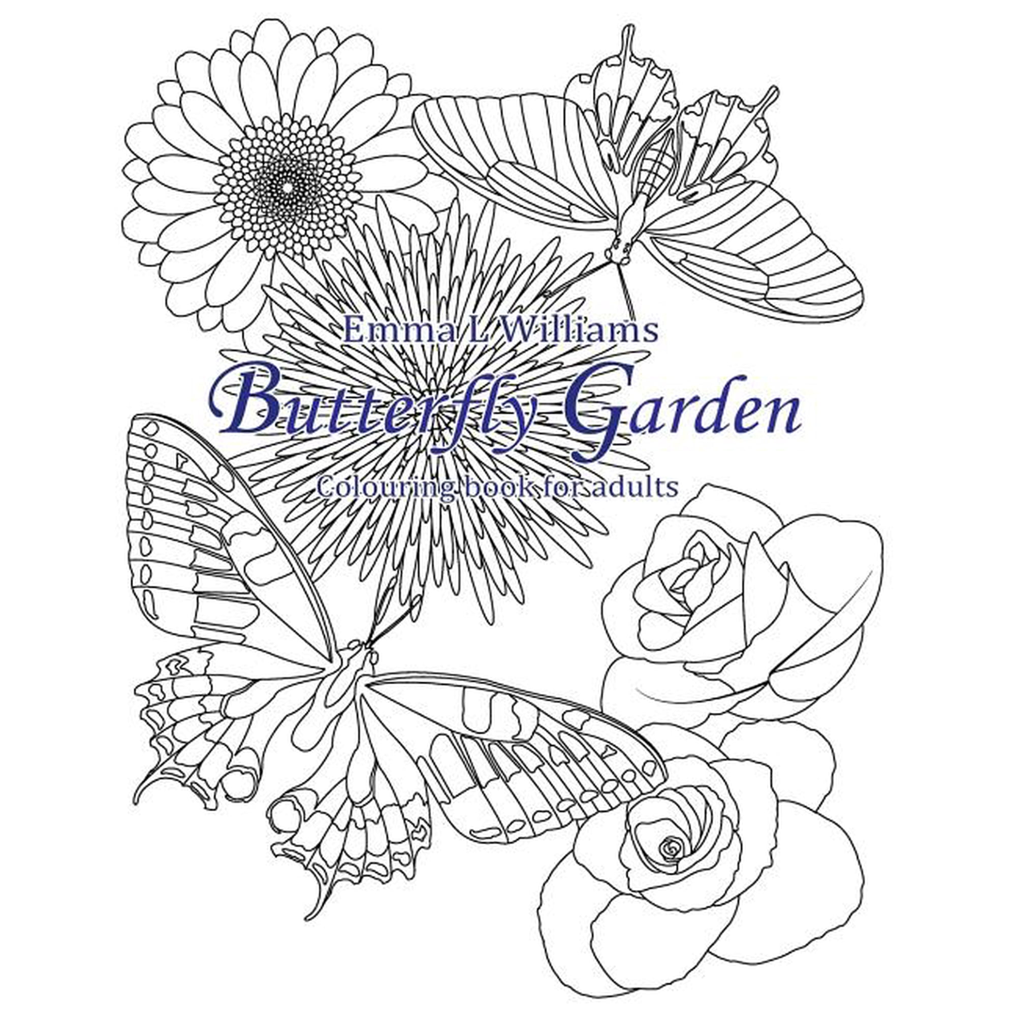Butterfly Garden: Colouring book for adults