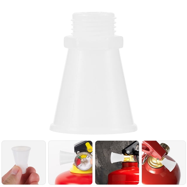 OULII 20Pcs White Plastic Fire Extinguisher Nozzles Replacement Wide Mouth for Home Use