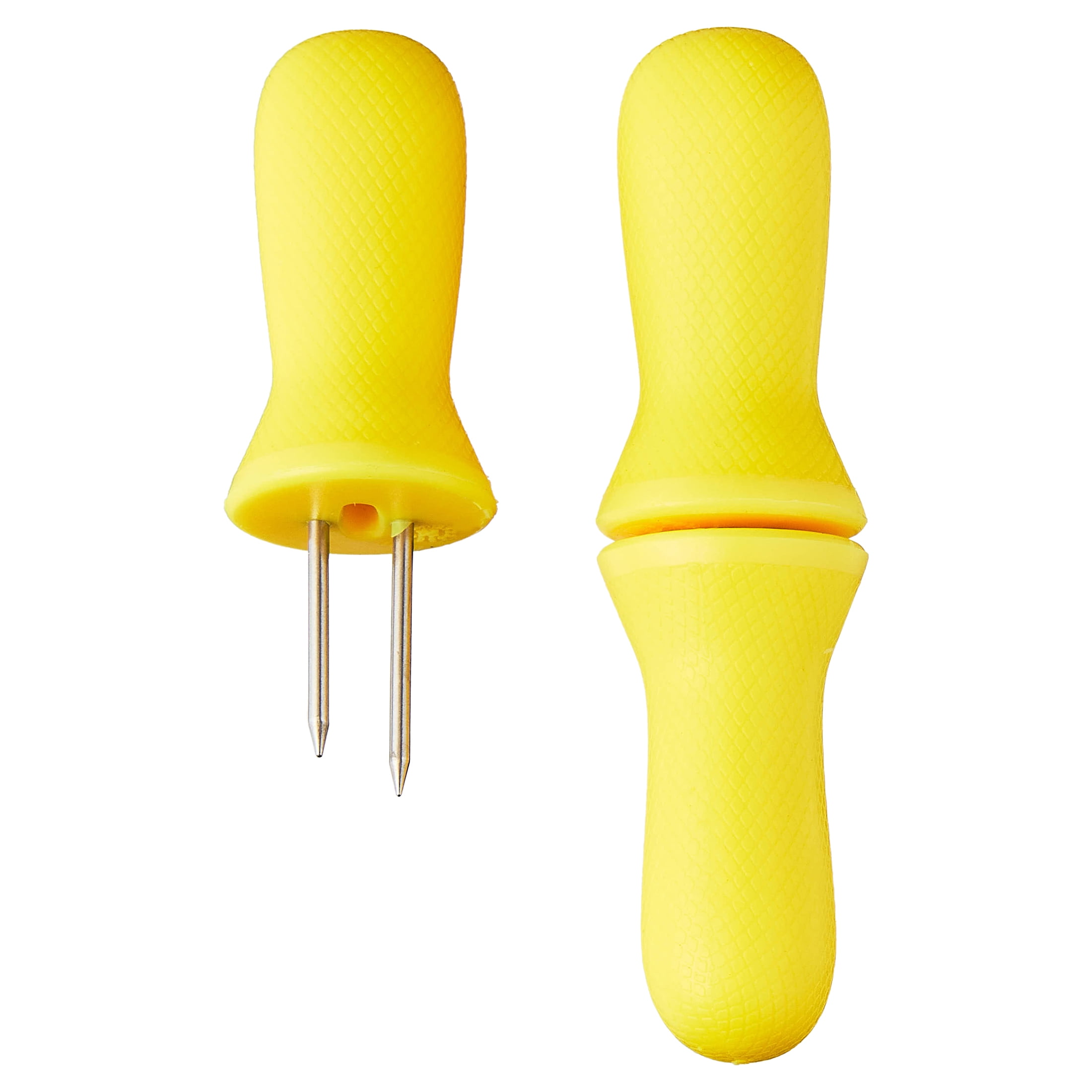 Mainstays Yellow 8-Piece Stainless Steel Corn Skewer Set