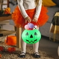 thumbnail image 3 of Halloween Decor - Party Balloon - 2X Halloween Candy Buckets - Halloween Decorations Two Half In One Pumpkin Barrel Big Medium and Small Size Pp Material Candy Bag Props., 3 of 6