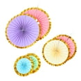 thumbnail image 4 of 6 Pcs Paper Folding Fans Festival Fan Flower Adorns Decorative Paper Fans, 4 of 8