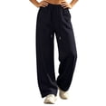 thumbnail image 2 of Xdegoge High Waisted Palazzo Pants for Women Baggy Drawstring Straight Leg Pants with Pockets Comfy Activewear Workout Running Relaxed Fit Summer Bottoms, 2 of 6