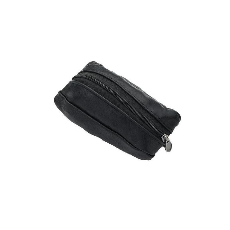 Mens Ladies SMALL Soft REAL Leather Coin Purse A1D7 Key