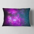 thumbnail image 2 of Designart Purple Blue Starry Fractal Sky - Abstract Throw Pillow - 12x20, 2 of 5