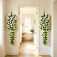 thumbnail image 5 of Ouuluon Fake Flowers Artificial Wisteria Hanging Flowers, 33in Realistic Silk Fake Wisteria Vine Garland for Wedding Arch Wall Garden Fence Indoor, 5 of 6