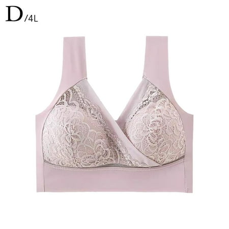 New Rosy Lift Bra Plus Size Comfort Extra Elastic Wireless Support Lace Bra L8 V1W3