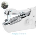 thumbnail image 2 of yeacher Portable Handheld Sewing Machine - Mini Cordless Electric Sewing Kit with 2 Spools, Needle, Threader, Winding Rod & USB Cable, White, 2 of 6