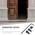 thumbnail image 5 of PartyKindom Black Solid Cane Bolt Door Latch Floor Mounted Gate Drop Rod for Wood Fences, 5 of 6
