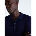 thumbnail image 4 of Free Assembly Men's Textured Polo Sweater with Short Sleeves, Lightweight, Sizes XS-3XL, 4 of 6