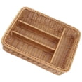 thumbnail image 3 of 2X Kitchen Drawer Organizer Cutlery Storage Basket 4 Compartments Kitchen Forks Knifes Rattan Stora, 3 of 4