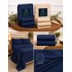 thumbnail image 3 of Pack de 2 Juegos de Sábanas Laila Comfort: Beige, Azul Marino, 3 of 5