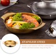 thumbnail image 2 of Troglfold food serving pot 16cm Stainless Steel Dinner Plate with Dual Handle,8.27"X6.3"X1.38", 2 of 10