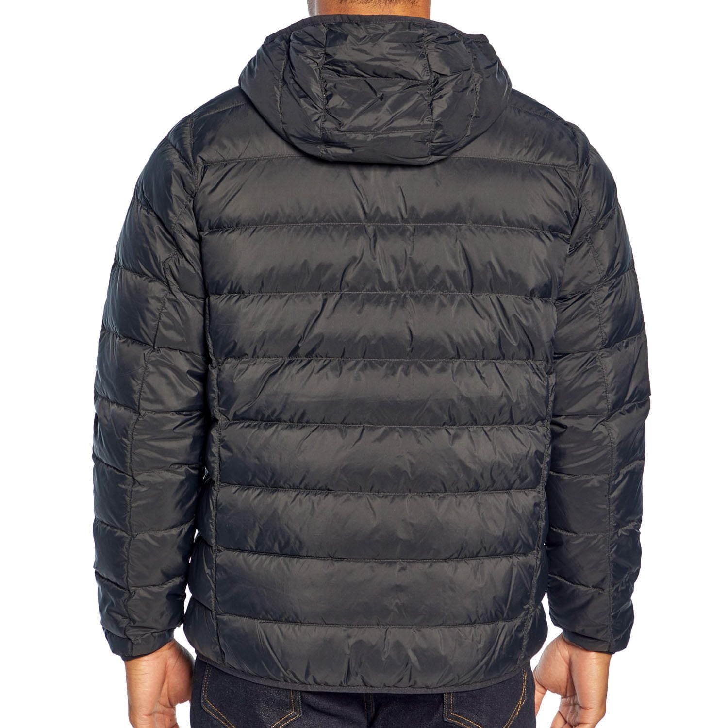 Down Packable Hooded Jacket (Caviar, XL 