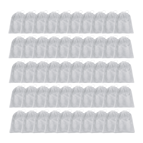 Shoe Bags for Storage, 50 Pack Travel Shoe Bags for Packing, Translucent Drawstring Dust-proof Shoe Pouches, Non-woven Fabric Shoe Bags for Travel