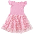 thumbnail image 4 of CYRBOKO Girls Sleeveless Dresses, Comfy Crew Neck Summer A-line Flower Girl Dresses Pink Size 7-8 T, 4 of 5